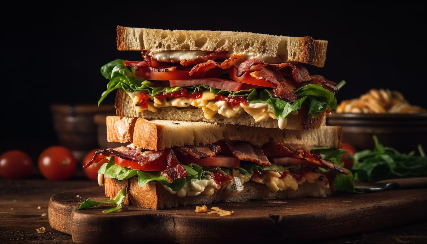 peri peri chicken club sandwich